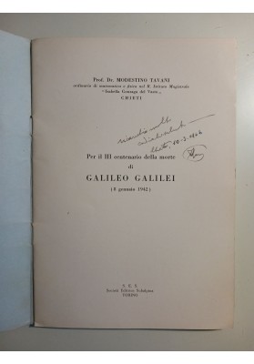 Per il III centenario della morte di Galileo Galilei (8 gennaio 1942)