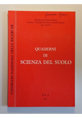 Quaderni di Scienza del Suolo. Lotto di 3 Volumi: Vol. I (1988) + Supplemento al Vol. I (1988) + Vol. II (1989)