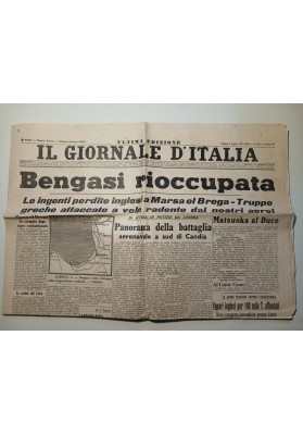 IL GIORNALE D'ITALIA Ultima Edizione - Sabato 5 Aprile 1941 - XIX BENGASI RIOCCUPATA