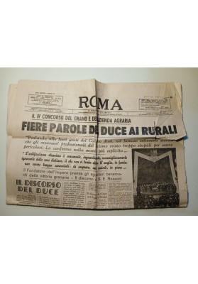 ROMA Lunedì 23 Gennaio 1939 IV CONCORSO DEL GRANO E DELL'AZIENDA AGRARIA