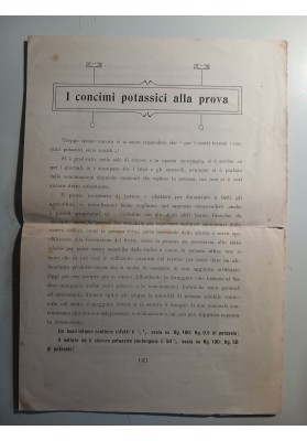 I concimi potassici alla prova