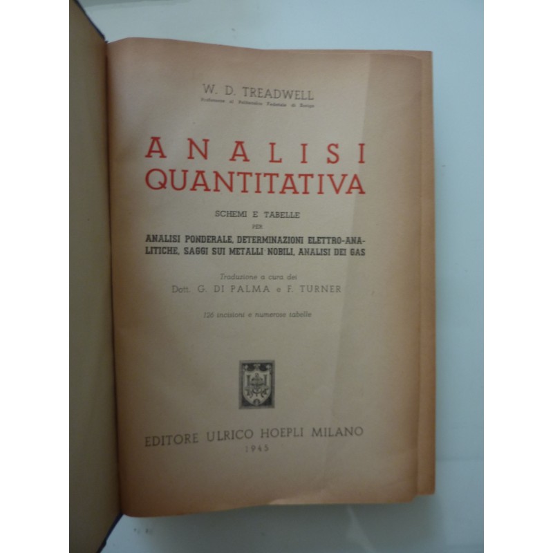 ANALISI QUANTITATIVA Schemi e Tabelle