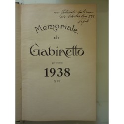 MEMORIALE DI GABINETTO PER L'ANNO 1938 XVI