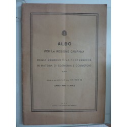 ALBO PER LA REGIONE CAMPANIA DEGLI ESERCENTI LA PROFESSIONE IN MATERIA DI ECONOMIA E COMMERCIO Anno 1930 - ( VIII )