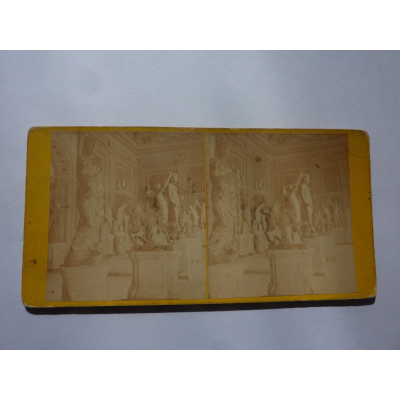 Fotografia stereoscopica "1614 Galeries des Centaures ( Musee du Capitole ) Rome"