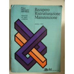 RECUPERO RISTRUTTURAZIONE MANUTENZIONE Ottobre 1993