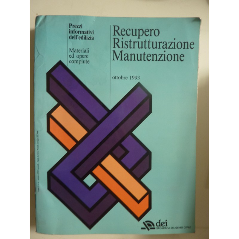 RECUPERO RISTRUTTURAZIONE MANUTENZIONE Ottobre 1993