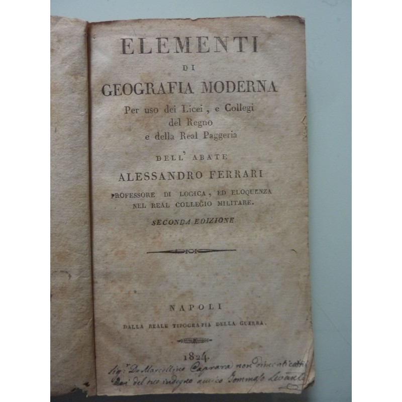 ELEMENTI DI GEOGRAFIA MODERNA