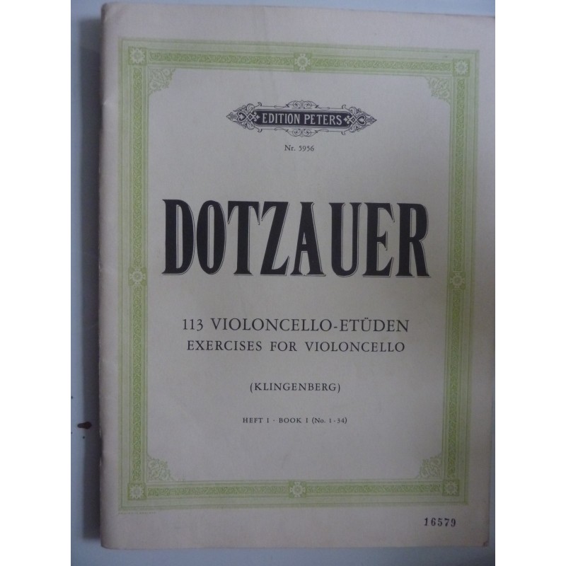 DOTZAUER 113 VIOLONCELLO - ETUDEN