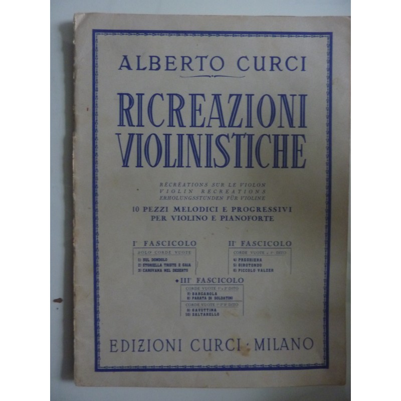 RICREAZIONI VIOLINISTICHE