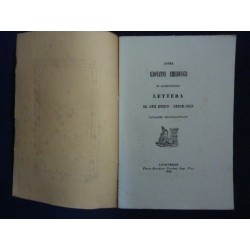 SOPRA GIOVANNI SMEDUCCI DI SANSEVERINO LETTERA DEL CONTE SEVERINO SERVANZI - COLLIO CAVALIERE GEROSOLIMITANO