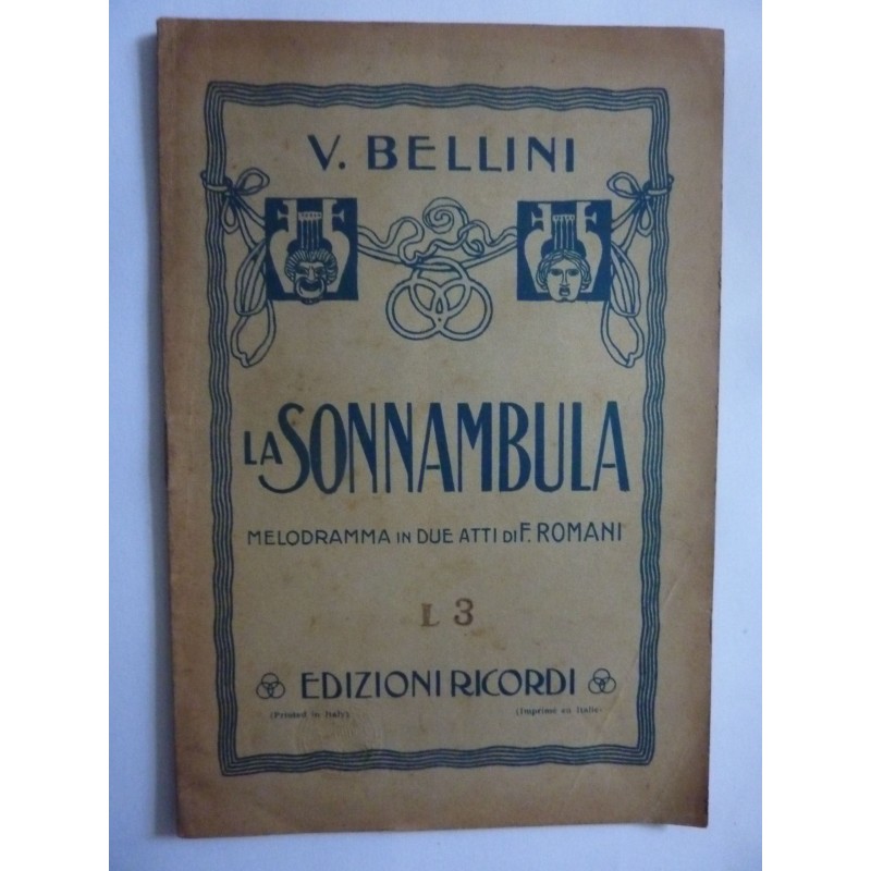 LA SONNAMBULA VINCENZO BELLINI