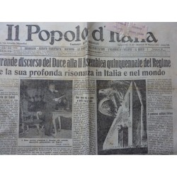 IL POPOLO D' ITALIA Fondatore BENITO MUSSOLINI Anno XXI n.° 67 Martedì 20 Marzo 1934 Anno XII  IL GRANDE DISCORSO DEL DUCE ALL'A