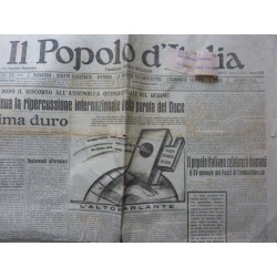 IL POPOLO D' ITALIA Fondatore BENITO MUSSOLINI Anno XXI n.° 69 Venerdì  22 Marzo 1934 Anno XII CONTINUA LA RIPERCUSSIONE INTERNA
