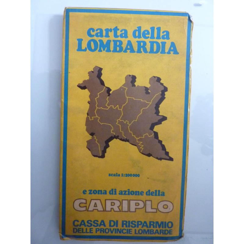 CARTA  DELLA LOMBARDIA E ZONA DI AZIONE DELLA CARIPLO