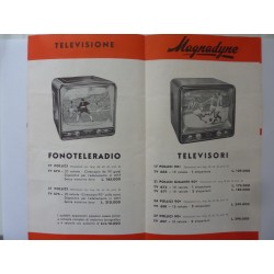 MAGNADYNE RADIO - TELEVISIONE LISTINO 1958