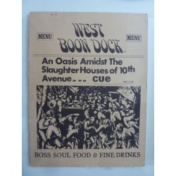 Menu Ristorante "WEST BOONDOCK BOOS SOUL & FINE DRINK N.Y.C."