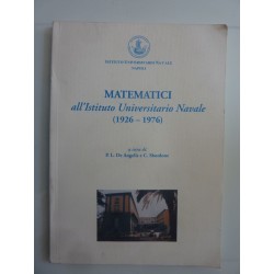 MATEMATICI all'Istituto Universitario Navale ( 1926  - 1976 )