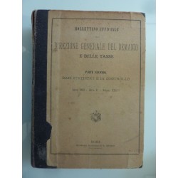 BOLLETTINO UFFICIALE DELLA DIREZIONE GENERALE DEL DEMANIO E DELLE TASSE Anno 1893  PARTE SECONDA DATI STATISTICI E DI CONTROLLO 