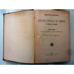 BOLLETTINO UFFICIALE DELLA DIREZIONE GENERALE DEL DEMANIO E DELLE TASSE Anno 1893  PARTE SECONDA DATI STATISTICI E DI CONTROLLO 