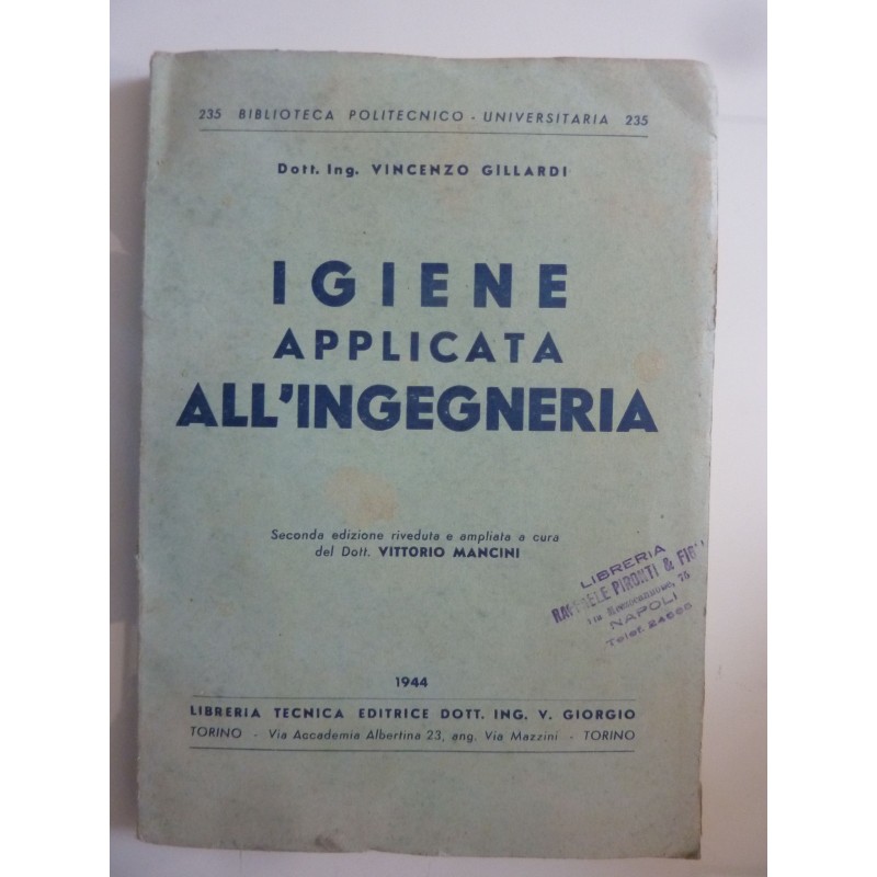 IGIENE APPLICATA ALL'INGEGNERIA