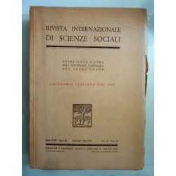 RIVISTA INTERNAZIONALE DI SCIENZE SOCIALI  Maggio 1939  Vol. X Fasc. III  L'ECONOMIA ITALIA NEL 1938