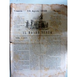 IL MONDO NUOVO   Venezia 14 Agosto 1849 n.° 1645