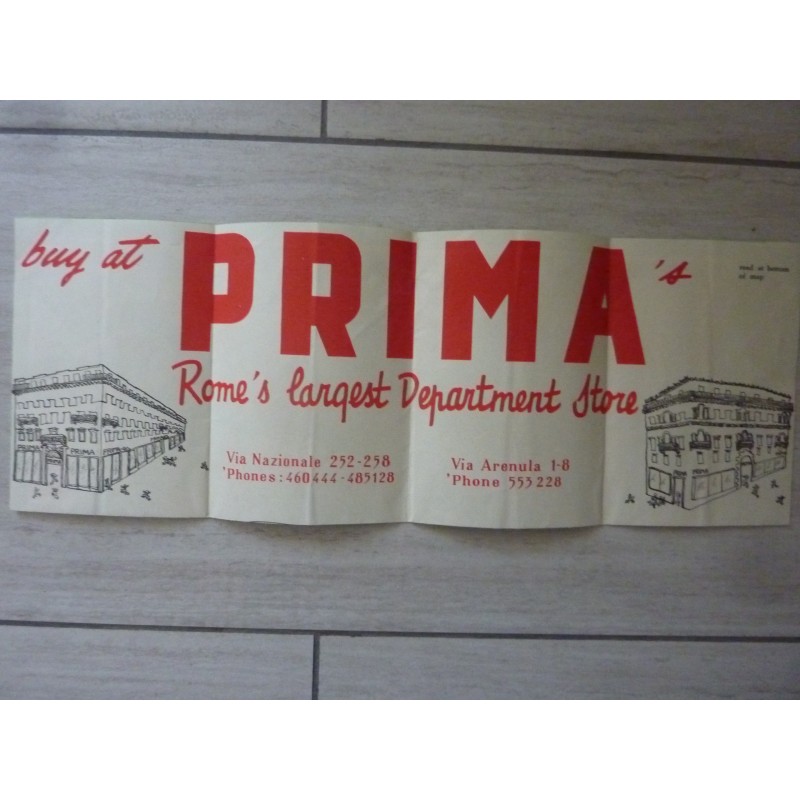 PRIMA ROME'S  LARGEST DEPARTMENT STORE