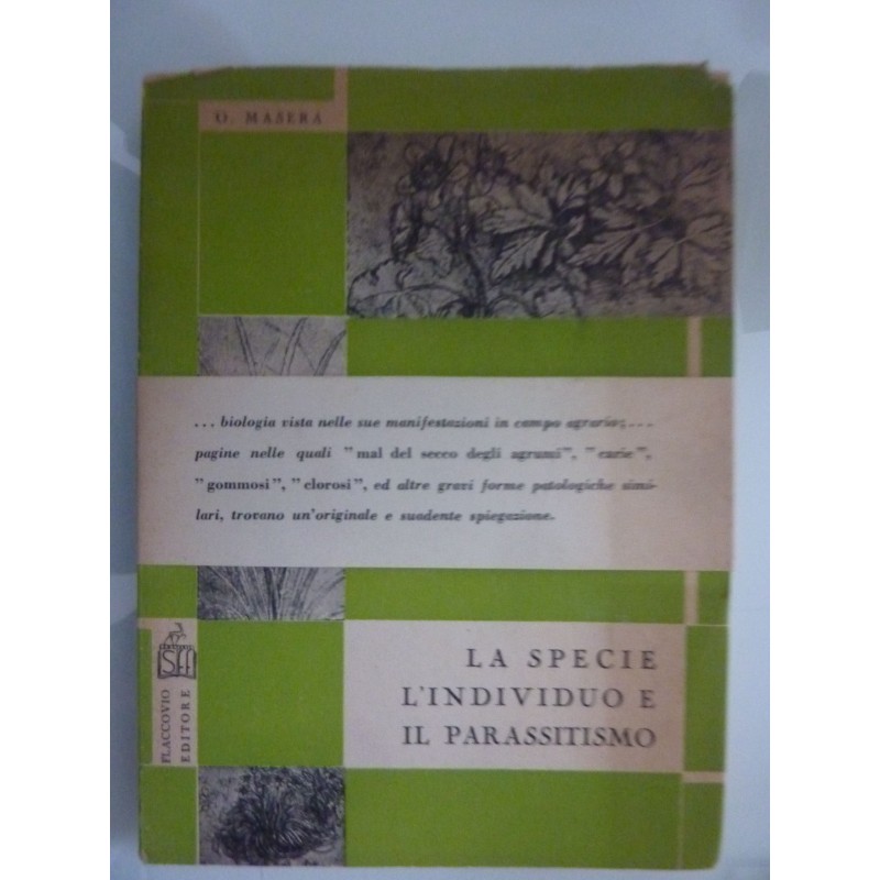 LA SPECIE, L'INDIVIDUO E IL PARASSITISMO