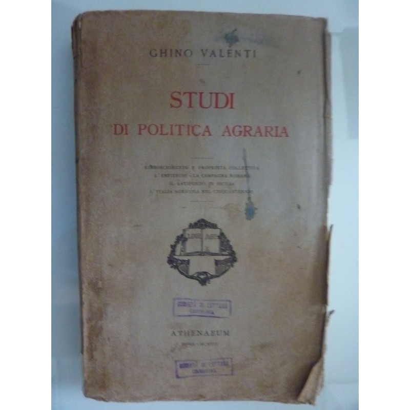 STUDI DI POLITICA AGRARIA