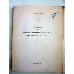 INTRODUZIONE ALLO STUDIO DELLA POLVERIZZAZIONE E FRAMMENTAZIONE  DELLA PROPRIETA' FONDIARUA - BOZZA