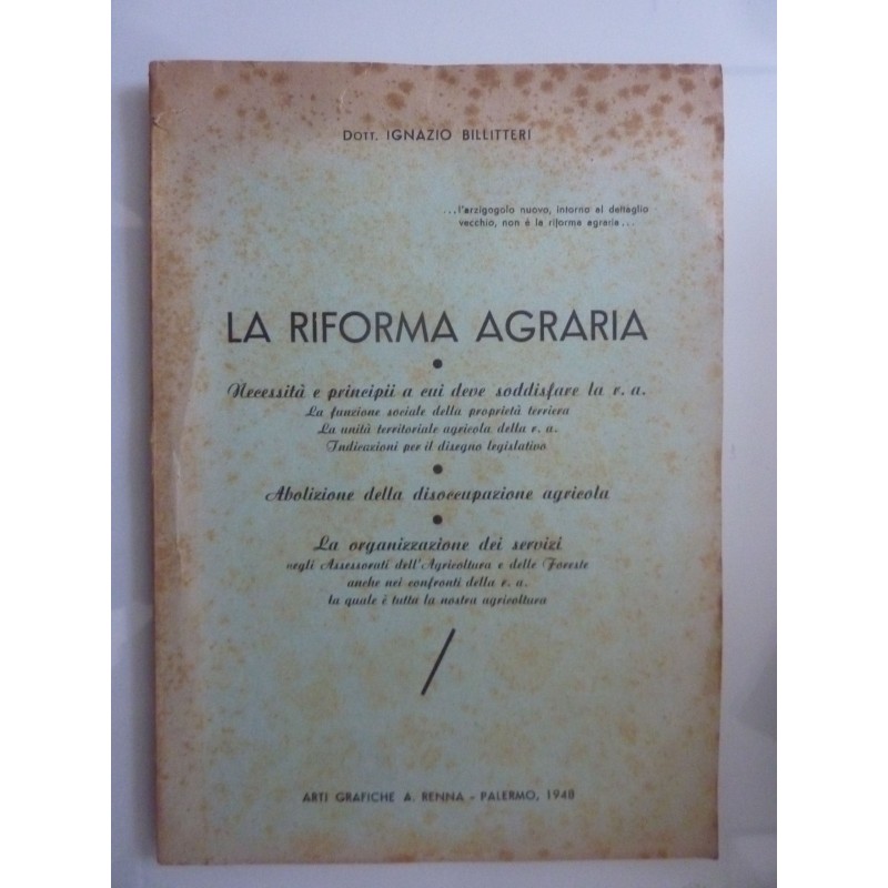 LA RIFORMA AGRARIA