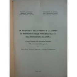 LA REDDITIVITA' DELLE RISORSE E LE AZIENDE DI RIFERIMENTO NELLE PRINCIPALI REALTA'  DELL'AGRICOLTURA CAMPANA