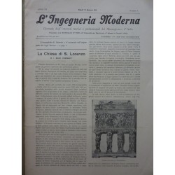 L'INGEGNERIA MODERNA  Giornale degli interessi tecnici e professionali del Mezzogiorno d'Italia Anno XV Napoli 31 Gennaio 1914  