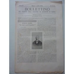 BOLLETTINO DEL COLLEGIO DEGLI INGEGNERI  ED ARCHITETTI DI NAPOLI Anno X  Marzo e Aprile 1892  N. ° 3 e 4