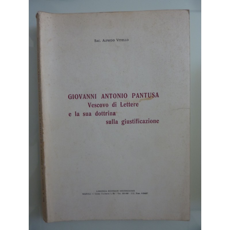 GIOVANNI ANTONIO PANTUSA Vescovo di Lettere  e la sua dottrina sulla giustificazione