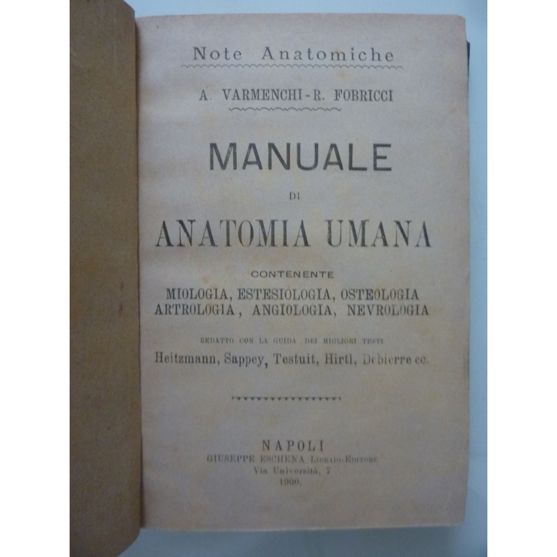 MANUALE DI ANATOMIA UMANA