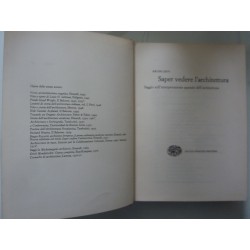 SAPER VEDERE L'ARCHITETTURA Saggio sull' interpretazione spaziale dell'architettura
