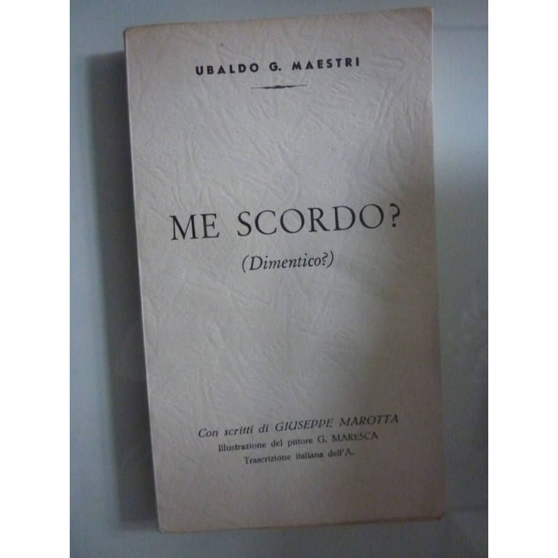 ME SCORDO ? ( Dimentico ? )