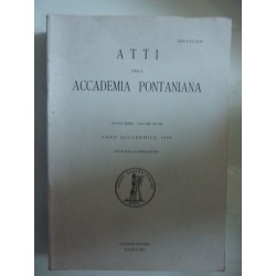 ATTI DELL'ACCADEMIA PONTIANA Nuova Serie Vol. XLVIII  ANNO ACCADEMICO 1999