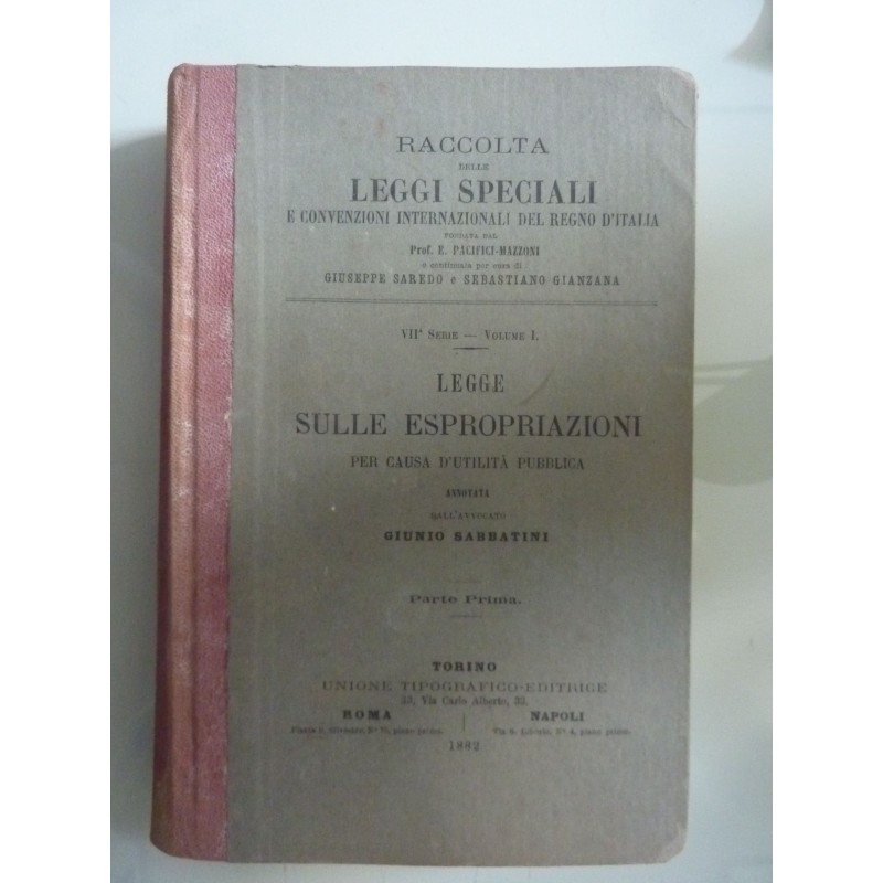 LEGGE SULLE ESPROPRIAZIONI  PER CAUSA DI UTILTA' PUBBLICA