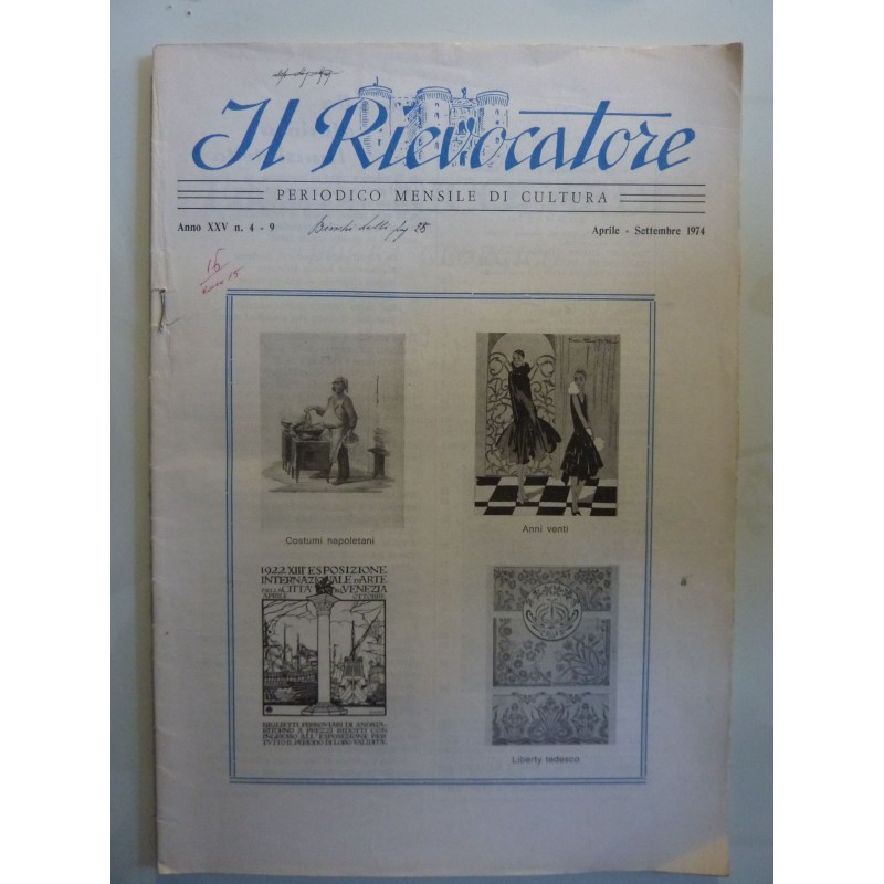 IL RIEVOCATORE PERIODICO CULTURALE Aprile - Settembre 1974