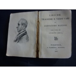 LIRICHE TRAGEDIE E VESI VARI DI ALESSANDRO MANZONI