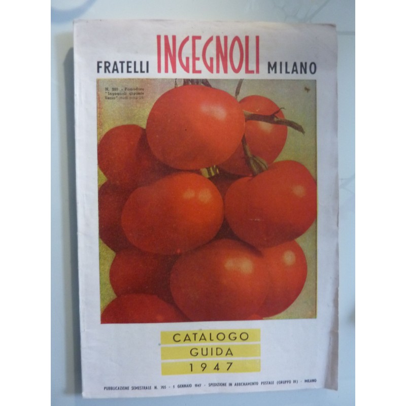 FRATELLI INGEGNOLI MILANO CATALOGO GUIDA 1947