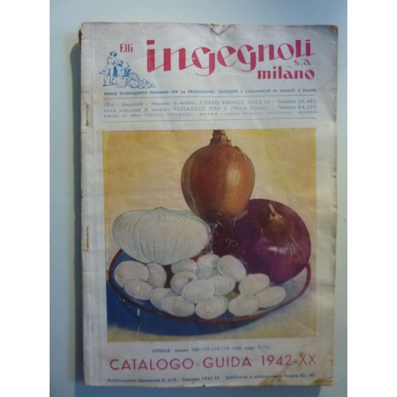 FRATELLI INGEGNOLI CATALOGO GUIDA 1942 - XX