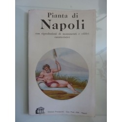 PIANTA DI NAPOLI Con riproduzioni di monumenti e edifici caratteristici