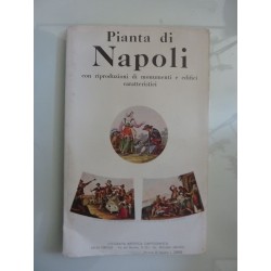 PIANTA DI NAPOLI Con riproduzioni di monumenti e edifici caratteristici
