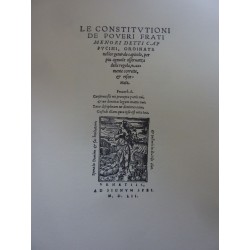 CONSTITUTIONES ORDINIS FRATRUM MINORUM CAPPUCCINORUM Vol. I Constitutiones Antiquae ( 1529 - 1643 ) - Vol. II Constitutiones Rec