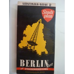 STADT PLAN BERLIN WEST mit STRASSENVERZEICHNIS