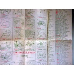 ITALIA CARTA SCHEMATICA PARCHI DI CAMPEGGIO 1962